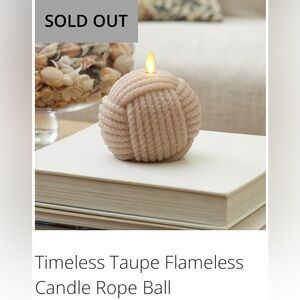Luminara Timeless Taupe Flameless
Candle Rope Ball